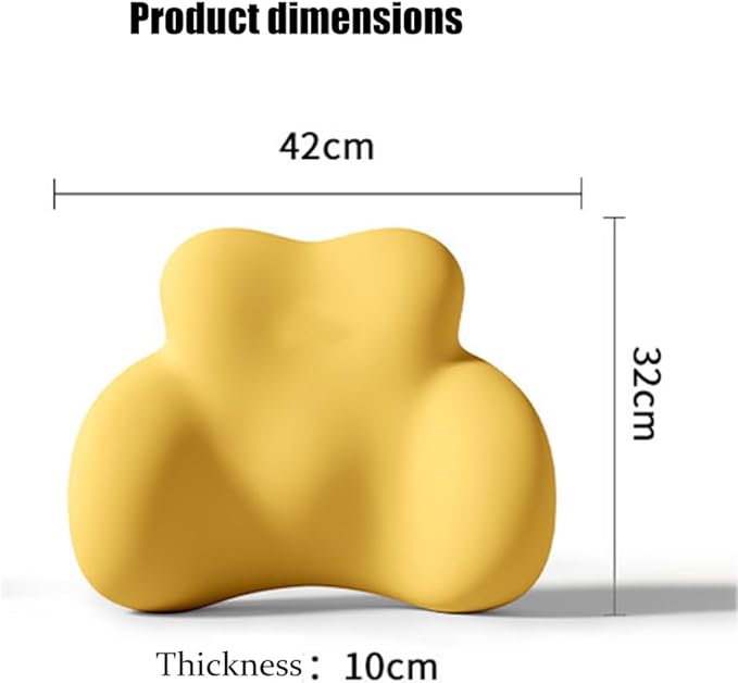 Car Lumbar Support Pillow for Kia K4 2025 Memory Foam Back Support Cushion Breathable Car Seat Lumbar Pad Accessories,Yellow