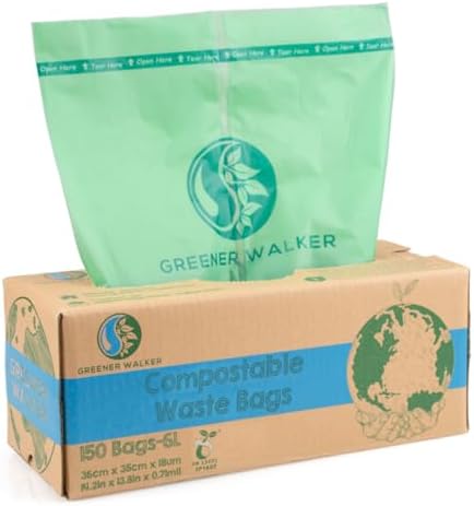 1.6 Gallon Compost Bags Small Compostable Trash Bags for Countertop Bin