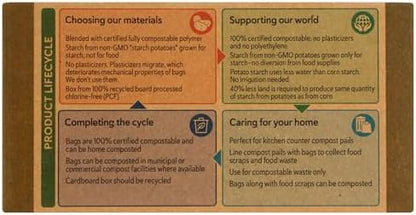 If You Care Compostable Trash Bags for Food Scraps, Kitchen Waste, Garbage – 30 Count, 3 Gallon – Certified Compostable, Non Plastic, Disposable