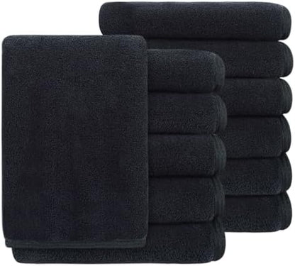 SINLAND Absorbent Coral Velvet Washcloth Ultra Soft Microfiber Face Towels 12 x 12 inch Multi-Purpose Face Cloths for Household and Sport