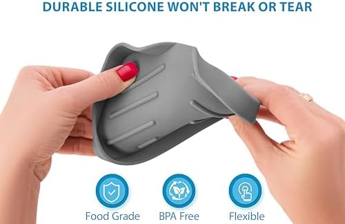 Silicone Soap Bar Holder: Premium Gray Self-Draining Soap Dish - Elegant Shower & Bathroom Solution