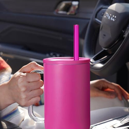 NiHome 12-Pack Plastic Reusable Straws Fit for Stanley 40 30 64 oz Tumbler