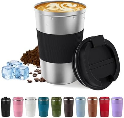 Vacuum Insulated Stainless Steel Travel Coffee Mug,Leak Proof Cup with Lid