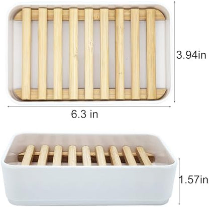 Soap Dish, Bathroom Self-Draining Soap Dish Holder for Shower