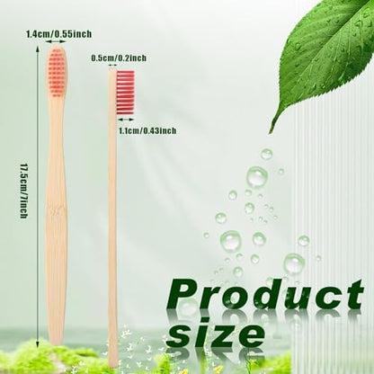 Sieral 480 Pcs Bamboo Toothbrushes Bulk, Soft Bristle Bamboo Toothbrush