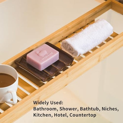 Ceramic Soap Dish for Shower, Bar Soap Holder for Bathroom Keep Dry