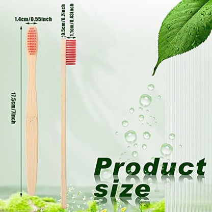 Sieral 120 Pcs Bamboo Toothbrushes Bulk, Soft Bristle Bamboo Toothbrush