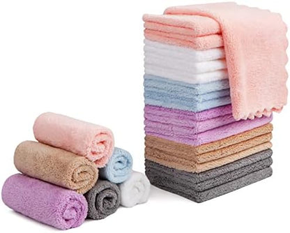 Orighty Makeup Remover Cloths, 24 Pack Microfiber Face Towels, 7 x 7 Inch