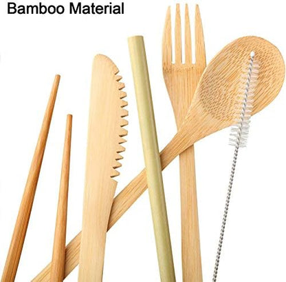 Boao 4 Sets Bamboo Utensils Wooden Utensils Set, Chic Style