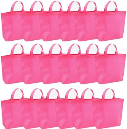 36-Pack Tote Bags Multipurpose Reusable Grocery Bag (Pink Colors 36 Pack)