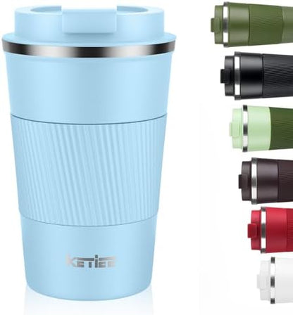 KETIEE Travel Coffee Mug 12oz: Insulated Coffee Cup with Leakproof Lid