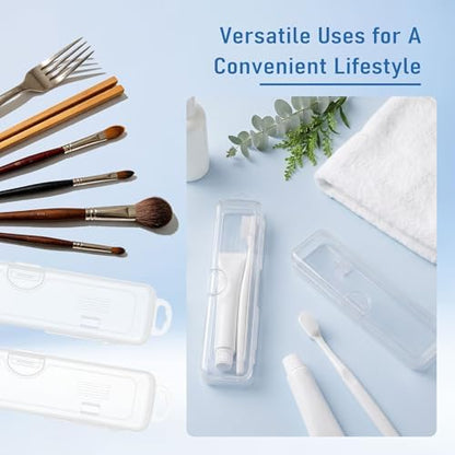 Travel Toothbrush Holder, Transparent (4-Pack)