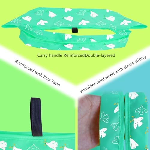WFK Reusable Grocery Bags With Storage Box, Foldable Shopping Totes