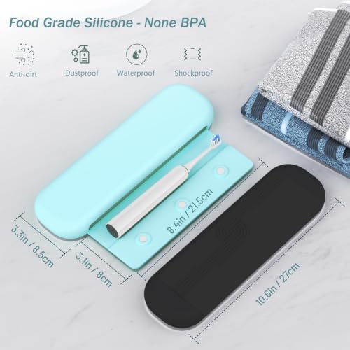 Silicone Toothbrush Travel Case, Extra Large Toothbrush Case for Traveling