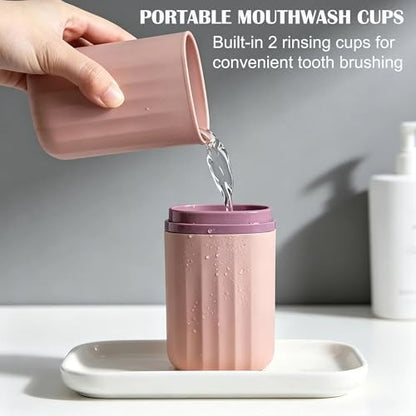 Travel Toothbrush Holders, 2-in-1 Toothbrush Travel Case