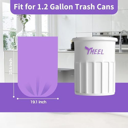 1.2 Gallon Bathroom Trash Bags Durable Tear-Resistant - 150Ct Unscented