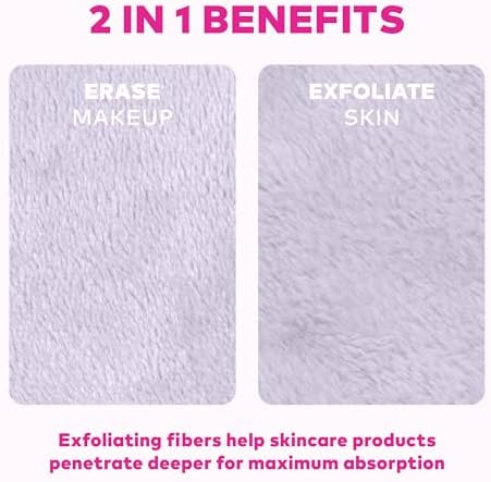 The Original MakeUp Eraser 7-Day Set, Erase All Makeup With Just Water, Including Waterproof Mascara, Eyeliner, Foundation, Lipstick, Sunscreen, and More! (Snow White), 7ct.