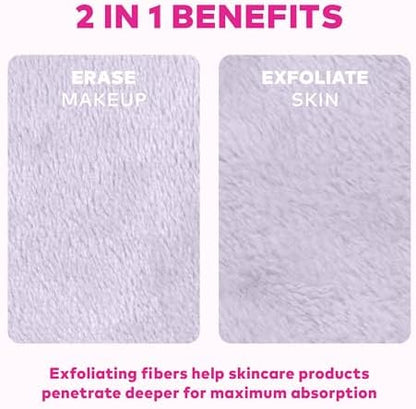 The Original MakeUp Eraser 7-Day Set, Erase All Makeup With Just Water, Including Waterproof Mascara, Eyeliner, Foundation, Lipstick, Sunscreen, and More! (Snow White), 7ct.