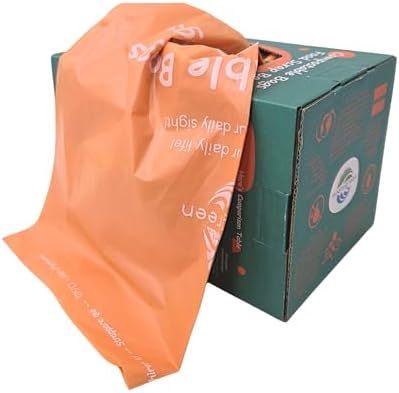 Compost Bags Small Trash Bags 2.6 Gallon, Extra Thick, US BPI ASTM D6400 Certified Compostable Food Scrap Kitchen Waste Bags, 100 Count