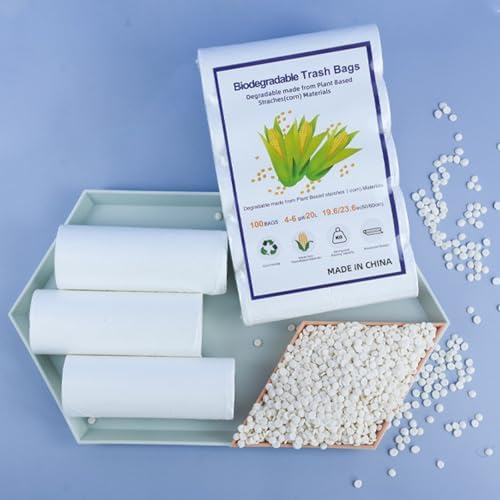 Handle Tie Compostable Food Scrap Bags For Counter Top Compost Bin, Small Compost Bags, 100 Count, 10 Liter Small Kitchen Food Scrap Waste Bags for Compost