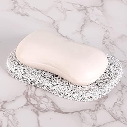 15 Piece Soap Savers Pads - White BPA Free Holder for Bar Soap, Non-Slip Self Draining Dish, Lift for Shower, Kitchen, Bathroom - Tray Bulk Accessories
