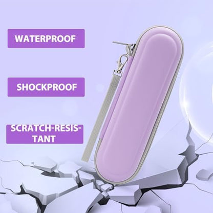 Toothbrush Travel Case for Oral B/Oral-B Pro 1000 1500 5000 7000 & Philips Sonicare 4100 1100 5300 5100 6100/iO Electric Toothbrush, Hard Protective Storage Bag (Light purple)
