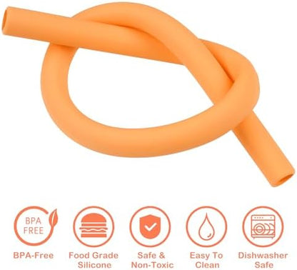 Tomorotec 7PCS Silicone Drinking Straws Fit for Stanley 40 oz 30 oz Tumbler