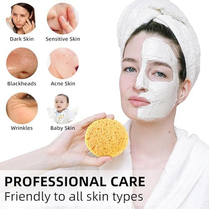 120-Count Compressed Facial sponges for Daily Facial Cleaning