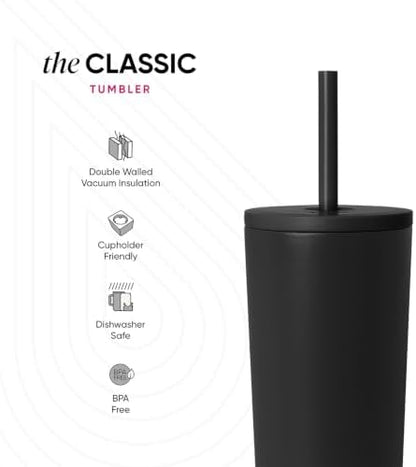 Simple Modern Iced Coffee Tumbler, Insulated | 24oz | Checkered