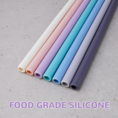 Tomorotec 7PCS Silicone Drinking Straws Fit for Stanley 40 oz 30 oz Tumbler