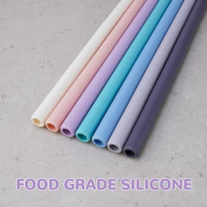 Tomorotec 7PCS Silicone Drinking Straws Fit for Stanley 40 oz 30 oz Tumbler