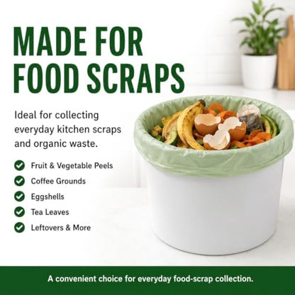 OrangeBio 3 Gallon Compostable Trash Bags, 200 Count