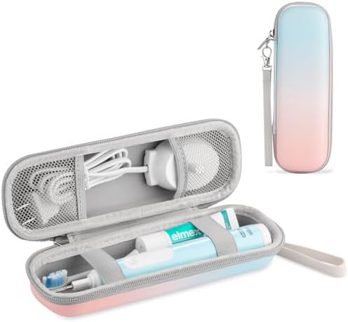 Toothbrush Travel Case for Oral B/Oral-B Pro 1000 1500 5000 7000 7500 9600/ Philips Sonicare 4100 5100 1100 6100 5300 Electric Toothbrush, Portable Hard Protective Storage Bag (Gradient)