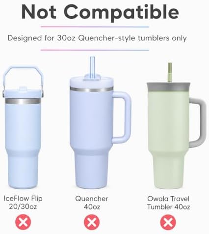 Joshey Replacement Straws for Stanley Quencher 30oz Tumbler, 6 Pack
