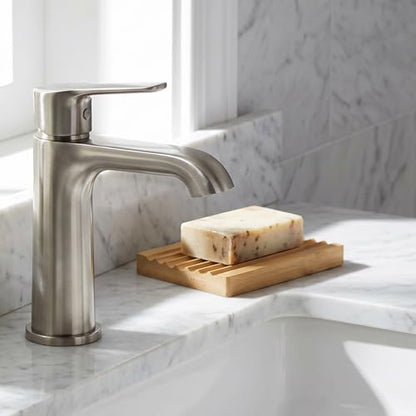 Wood Soap Dish Bamboo Soap Holder to Keep Soaps Dry in Kitchen