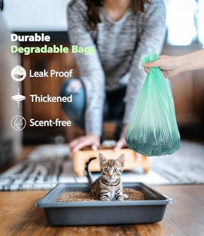 Compostable Trash Bags 1.2 Gallon 150 Packs,AYOTEE Compost, Biodegradable trash bags