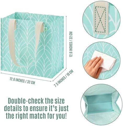 VENO 2/4 Pack Compact Reusable Grocery Shopping Bags with Hard Bottom