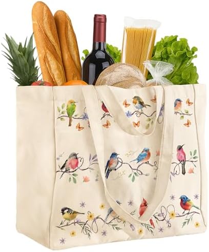 Miss Adola Cute Extra Large Canvas Grocery Tote Bag