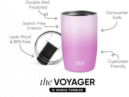 Simple Modern Travel Coffee Mug with Lid | 12oz | Ombré