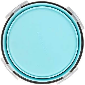 CARTINTS 1200ml Large Collapsible Meal Prep Containers, Reusable Silicone Food Storage Containers, Stackable Fridge Storage Containers, With Leakproof Lids, Microwave and Freezer Safe, Blue