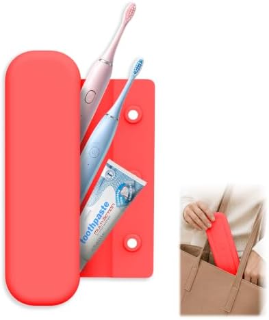Silicone Toothbrush Travel Case, Upgrade Large Toothbrush Case for Travel