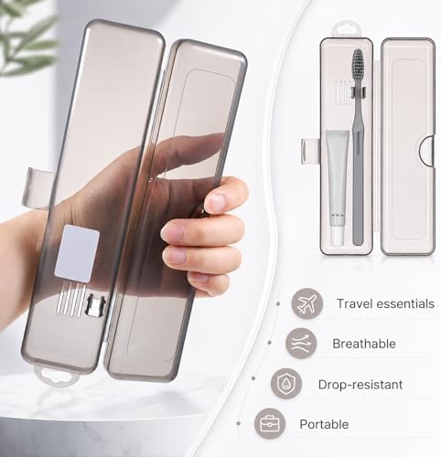 SynHHergyx 2 Pack Travel Toothbrush Holder Tooth Brush Case