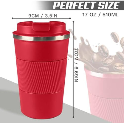 Vacuum Insulated Stainless Steel Travel Coffee Mug,Leak Proof Cup with Lid