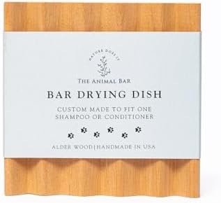Eco-Friendly Self-Draining Soap Dish for Shampoo & Conditioner Bars – Handmade in USA Natural Alder Wood Bar Holder & Drying Tray, Sustainable, Biodegradable, Plastic-Free, Beautiful & Functional