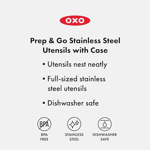 OXO Good Grips Prep and Go Utensils With Case - Ocean Blue