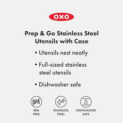 OXO Good Grips Prep and Go Utensils With Case - Ocean Blue