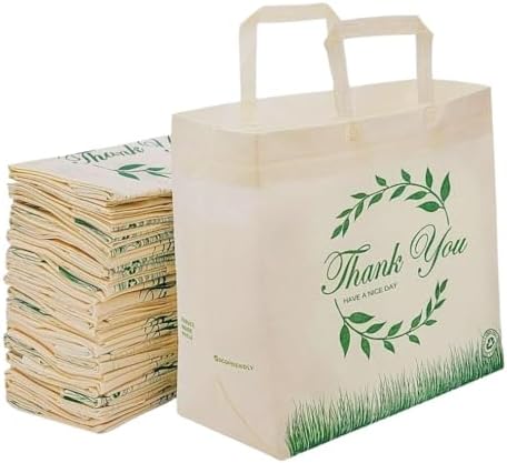 Simply Cool 400 Pack Reusable Thank You Grocery Bags, Medium Tote Bags Bulk