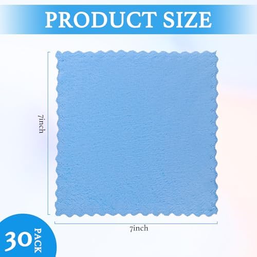 30 Pack Makeup Remover Cloths 7x7 Inch Reusable Facial Washcloths