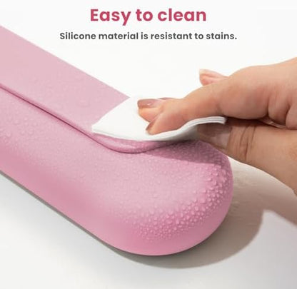 Silicone Electric Toothbrush Travel Case, Manual Toothbrush Travel Cover for Men and Women,Toothbrush Holder for Travel,Gym and More, Fits Most Manual and Electric Toothbrushes - Pink