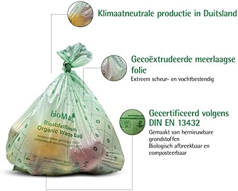 bioMat 8 Gallon Compostable Food Scrap Bags, 20 Count